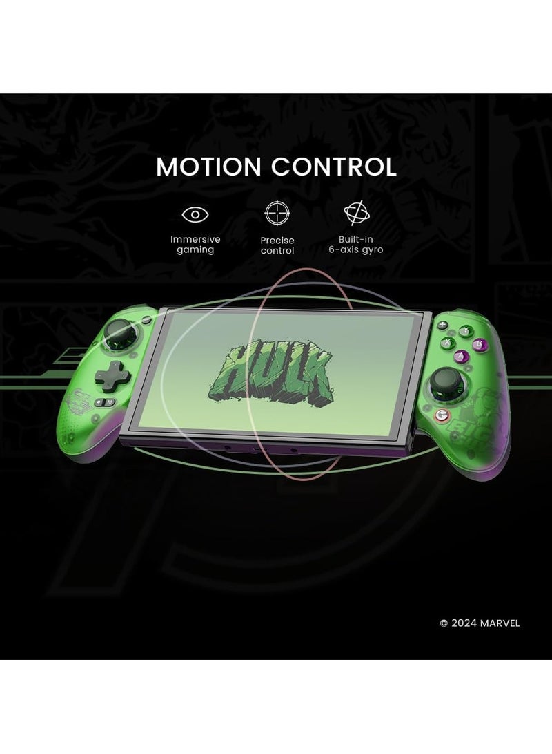 Galileo G8 Plus HULK Edition Bluetooth Mobile Game Controller for Switch & iOS & Android & Tablets, Wireless Gamepad with Hall Effect Joysticks/Hall Trigger, Play Minecraft, Genshin Impact, Call of Duty Mobile