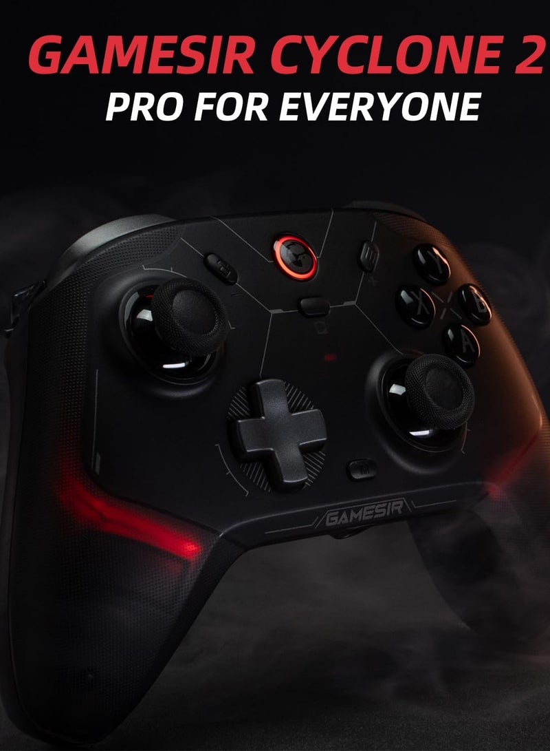 Cyclone 2 Multiplatform Wireless Controller- TMR Electromagnetic Joysticks&Hall Effect Switch triggers,6-axis Gyro Gaming Controller for Switch/PC/iOS/Android/Steam