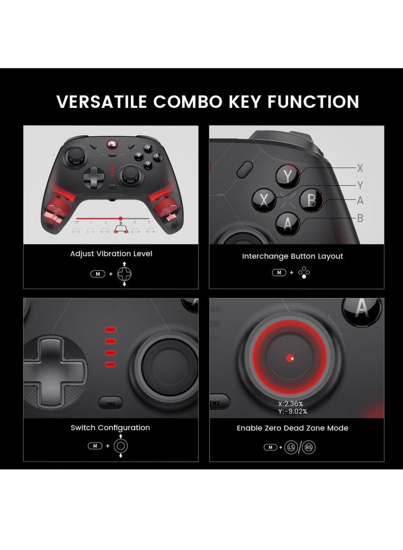 Cyclone 2 Multiplatform Wireless Controller- TMR Electromagnetic Joysticks&Hall Effect Switch triggers,6-axis Gyro Gaming Controller for Switch/PC/iOS/Android/Steam