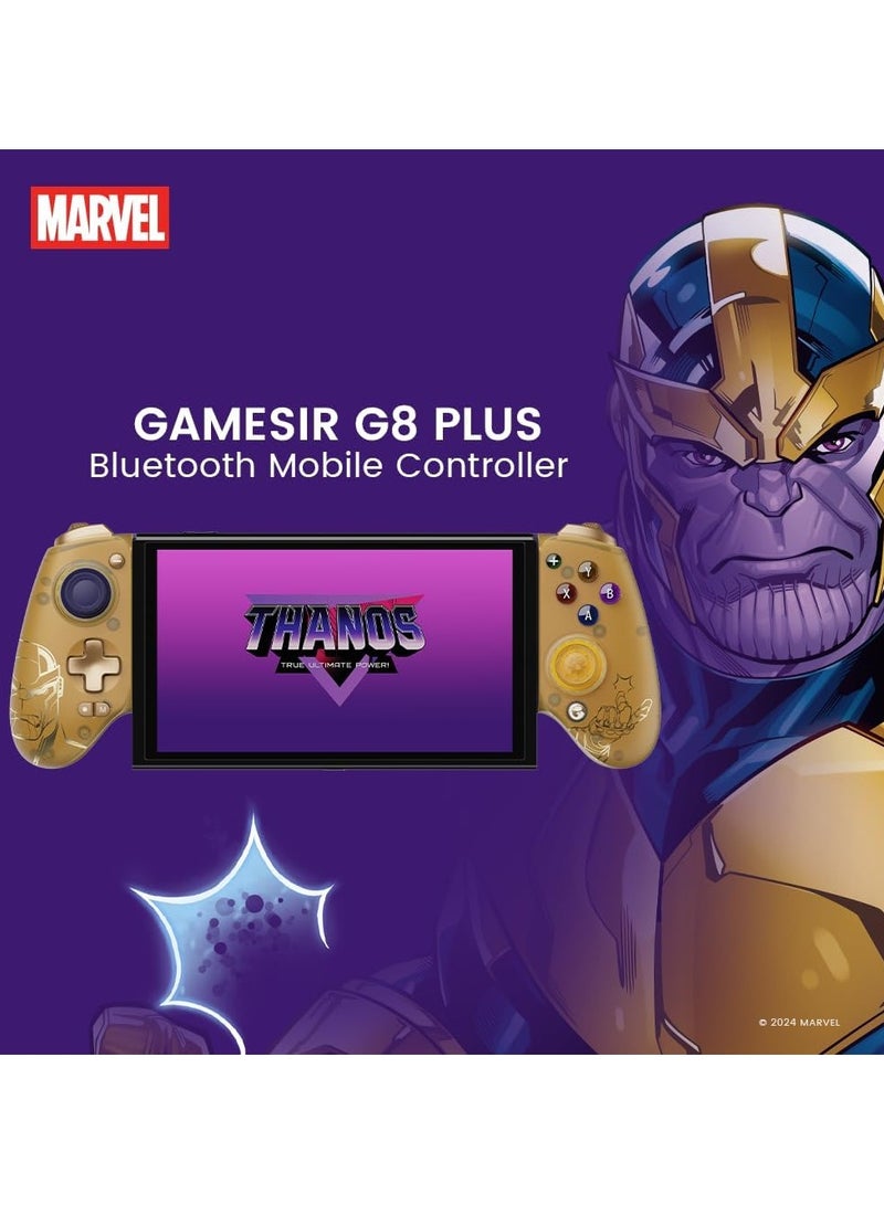 Galileo G8 Plus Thanos Edition Bluetooth Mobile Game Controller for Switch & iOS & Android & Tablets, Wireless Gamepad with Hall Effect Joysticks/Hall Trigger, Play Minecraft, Genshin Impact, Call of Duty Mobile