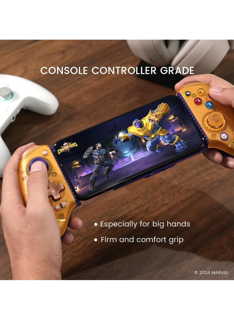 Galileo G8 Plus Thanos Edition Bluetooth Mobile Game Controller for Switch & iOS & Android & Tablets, Wireless Gamepad with Hall Effect Joysticks/Hall Trigger, Play Minecraft, Genshin Impact, Call of Duty Mobile