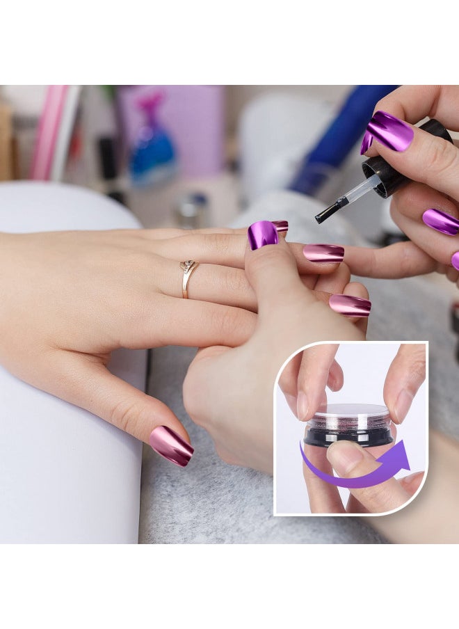 16 Jars Chrome Nail Powder Metallic Mirror Effect Holographic Aurora Chameleon Pigment 1g/Jar for Nail Art Gel Polish Mermaid Unicorn Dipping Powder