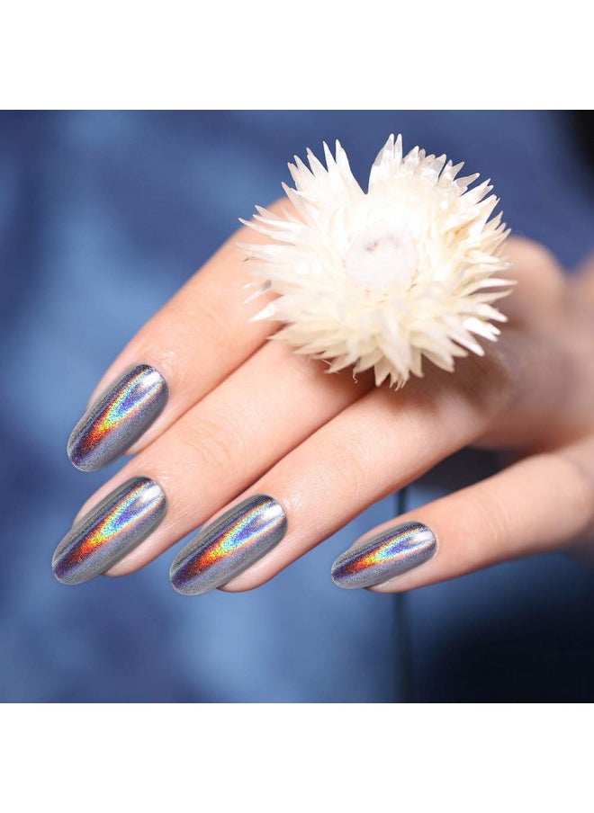 16 Jars Chrome Nail Powder Metallic Mirror Effect Holographic Aurora Chameleon Pigment 1g/Jar for Nail Art Gel Polish Mermaid Unicorn Dipping Powder