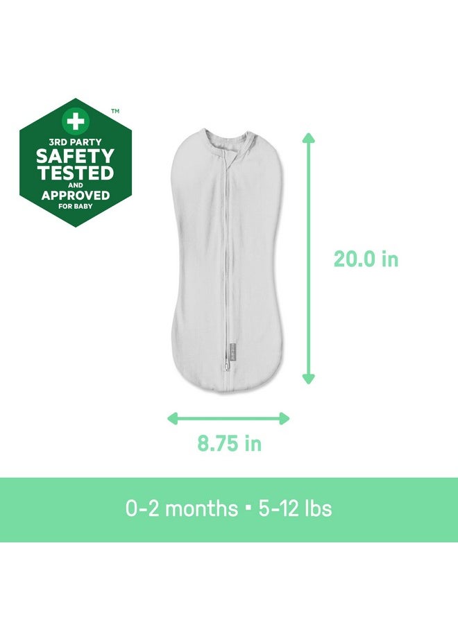 By Ingenuity Compression Swaddle Pod In Velboa, Two-Way Zipper For Easy Changes, Improves Sleep & Calms Startle Reflex, 0-2 Months, 2-Pack - Clouds & Stars