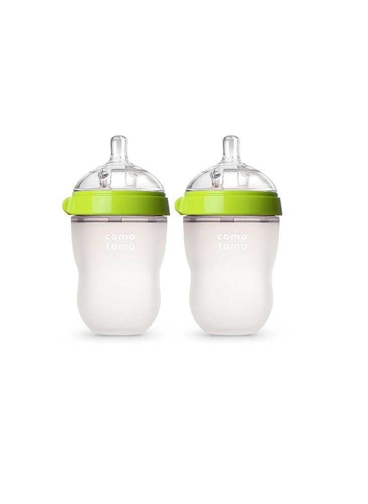 Baby Bottle Double Pack, Green, 8oz