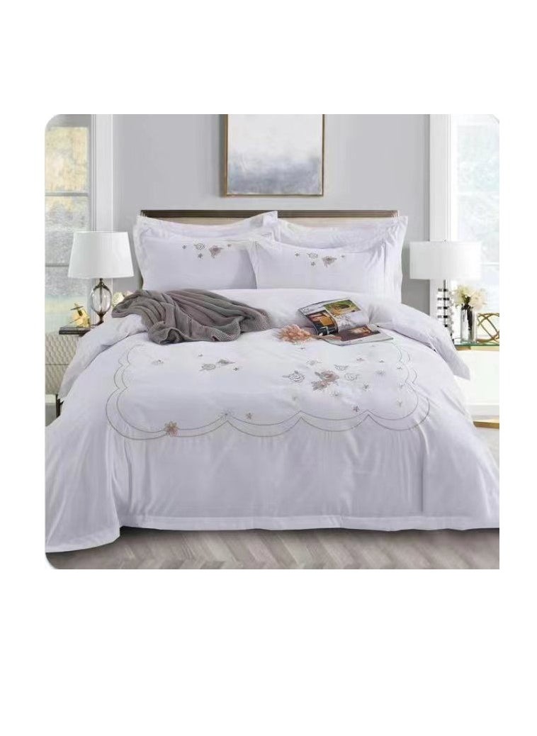 Sleek and Stylish 6-Piece Duvet Set Embroidered King Size covers Enhance  Your Bedroom Décor