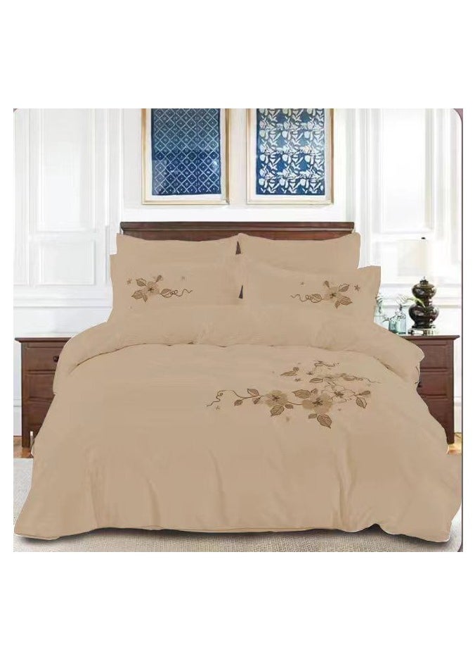 Sleek and Stylish 6-Piece Duvet Set Embroidered King Size covers Enhance  Your Bedroom Décor