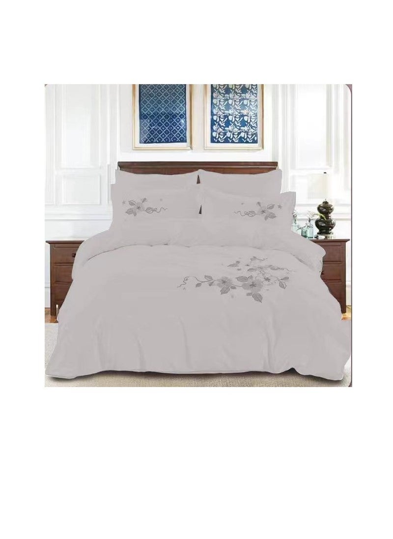 Sleek and Stylish 6-Piece Duvet Set Embroidered King Size covers Enhance  Your Bedroom Décor