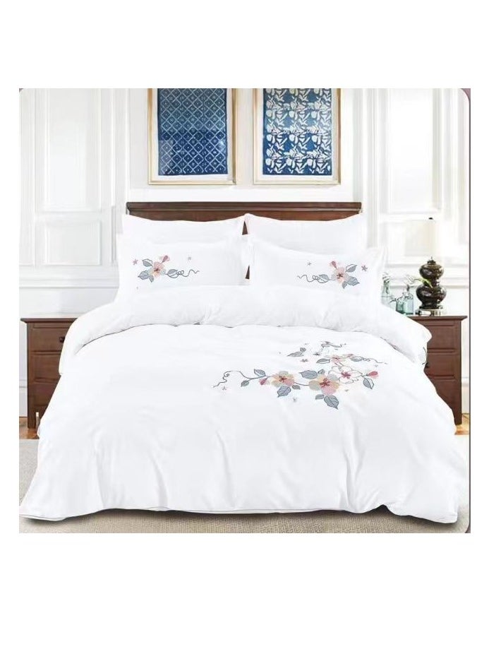 Sleek and Stylish 6-Piece Duvet Set Embroidered King Size covers Enhance  Your Bedroom Décor