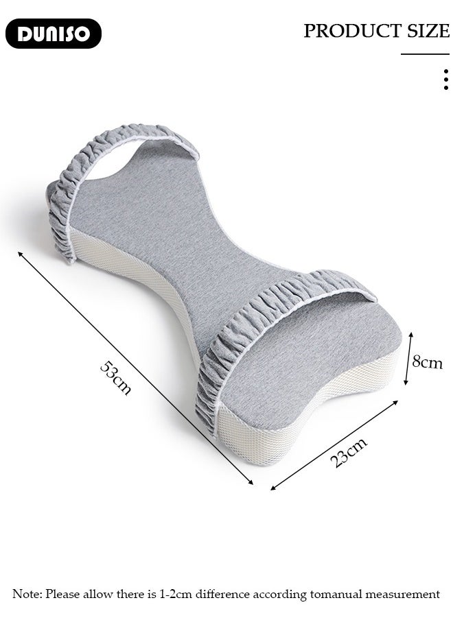 Knee Pillow for Side Sleepers, Memory Foam Leg Pillow for Sleeping, Hip & Leg Elevation for Pregnancy and Relief Lower Back Pain, Foldable Pillow with Removable and Washable Cover, Leg Positioner Pillows for Sciatica Relief, Back, Leg, Hip, Pregnancy and Joint Pain