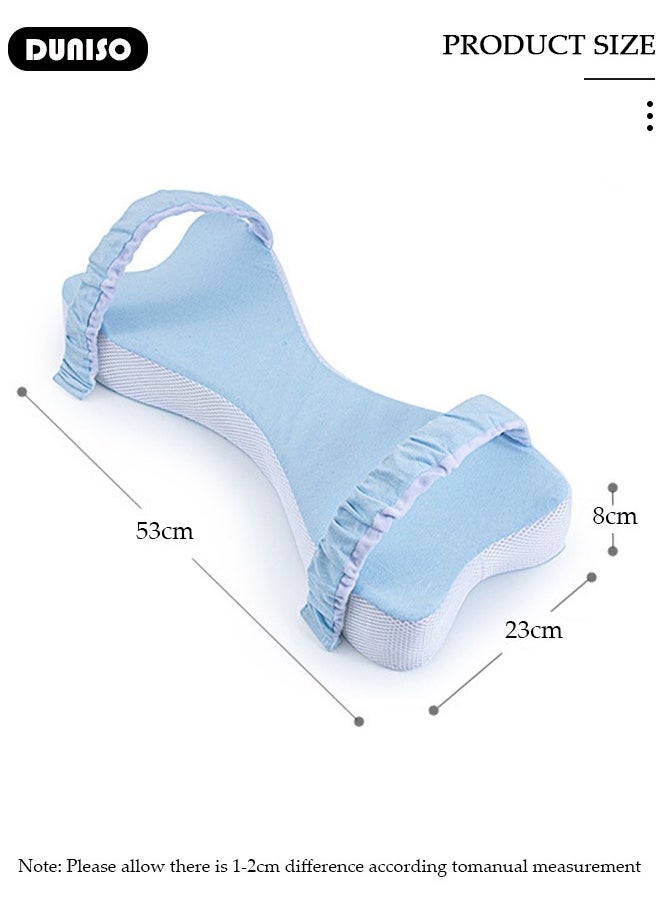 Knee Pillow for Side Sleepers, Memory Foam Leg Pillow for Sleeping, Hip & Leg Elevation for Pregnancy and Relief Lower Back Pain, Foldable Pillow with Removable and Washable Cover, Leg Positioner Pillows for Sciatica Relief, Back, Leg, Hip, Pregnancy and Joint Pain