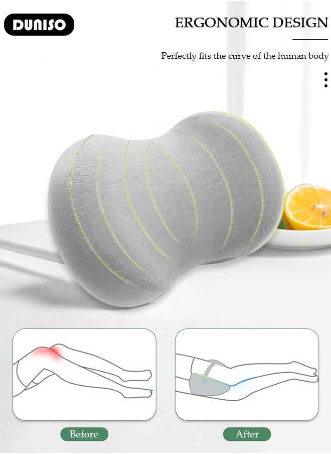 Leg and Knee Foam Support Pillow for Side Sleepers,Memory Foam Pillow Knee Pillows for Hip Pain, Lower Back Pain Relief, Side Sleeper Pillows for Adults, Leg Pillow with Washable Cover