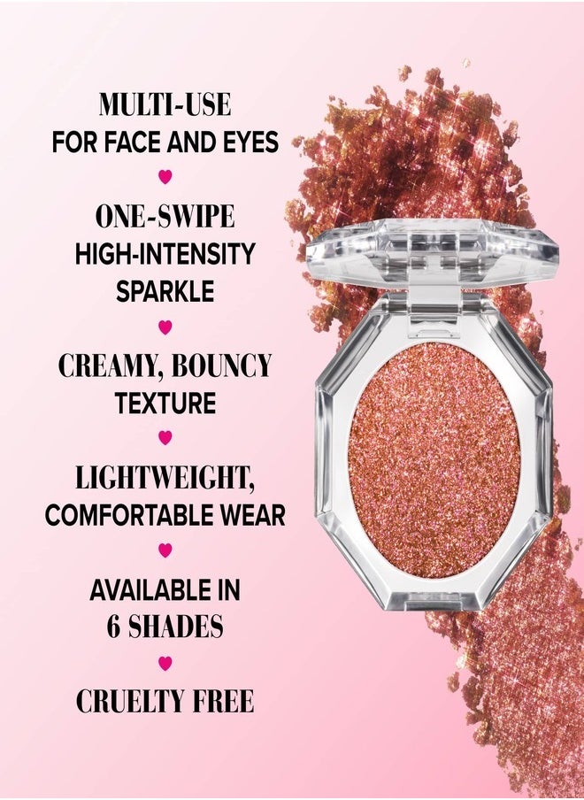 TOO FACED Disco Crush High Shine Glitter Eye Shadow + Face Sparkle Fairy Dust - Opalescent Platinum Sparkle 1.5g