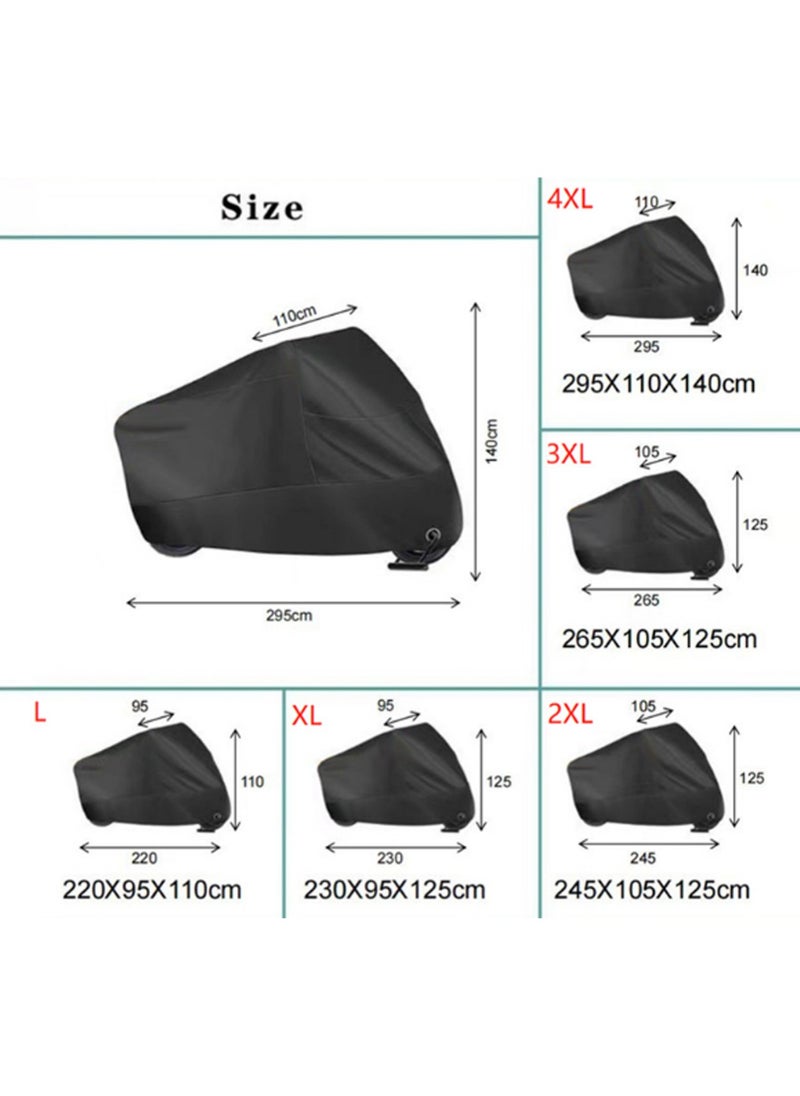 Black Orange Bicycle Cover Waterproof Outdoor Bicycle Rain Cover With Storage Bag（XXL ）