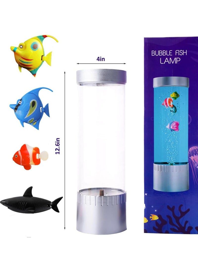 Fish Lamp Aquarium Artificial Fish Tank Bubble Color-Changing LED Fish Lamp