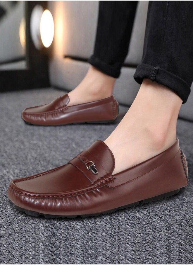 Men's Loafers Casual Dress Walking Driving Shoes Classy Pu Leather Moccasin Shoes Men Flats Office Formal Slip-On