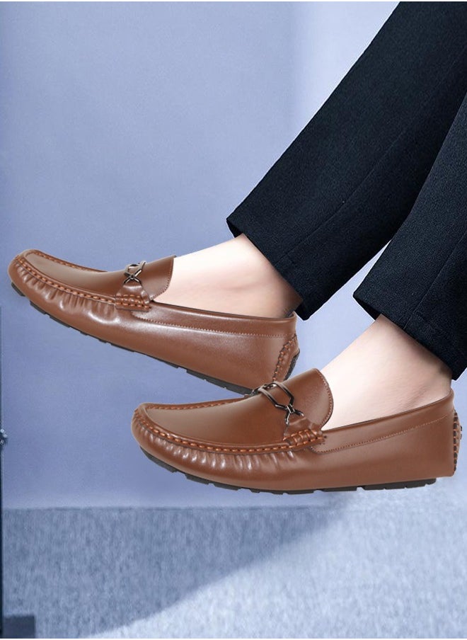 Casual Driver Shoes Mens Leather Loafer Slip On Casual Driving Shoes for Men