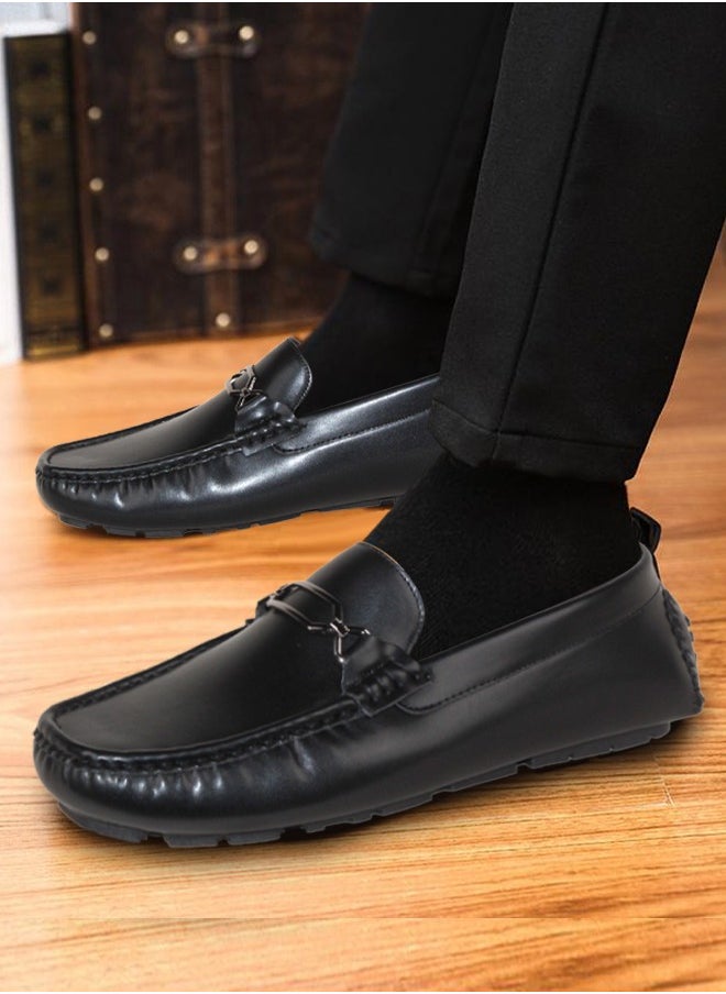 PU Leather Dress Shoes for Men Casual Driving Loafer Work Shoes