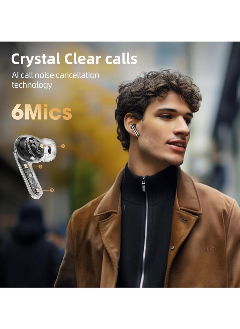 QCY MeloBuds Pro Adaptive Hybrid Active Noise Cancelling Wireless Earbuds Reduce Noise by Up to 99% Bluetooth 5.3 Wireless LDAC Hi-Res Audio 34H Playtime Comfortable Fit Custom EQ via App