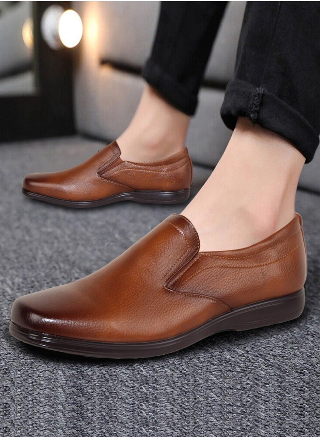 Men's Leather Shoes Spring And Autumn New Business Formal Casual Leather Shoes Wedding Loafers