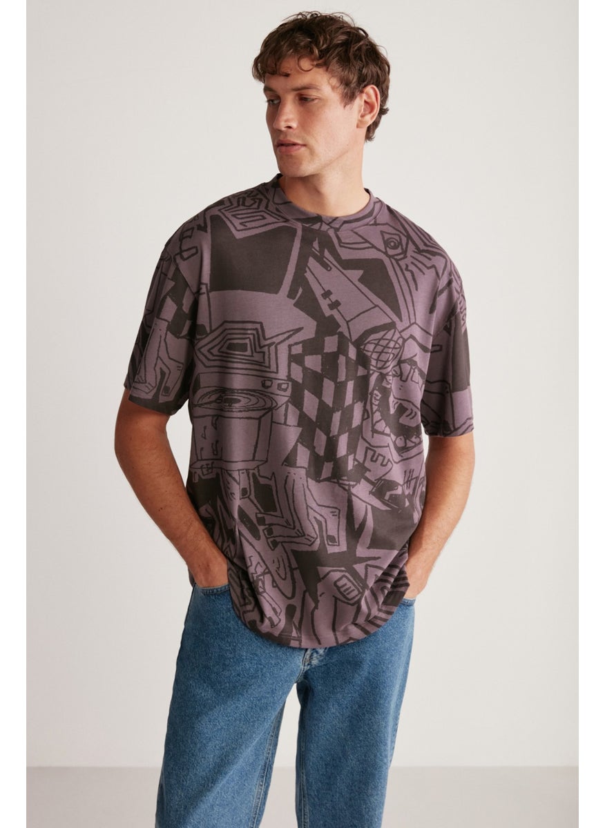 Lenard Oversize Purple T-Shirt