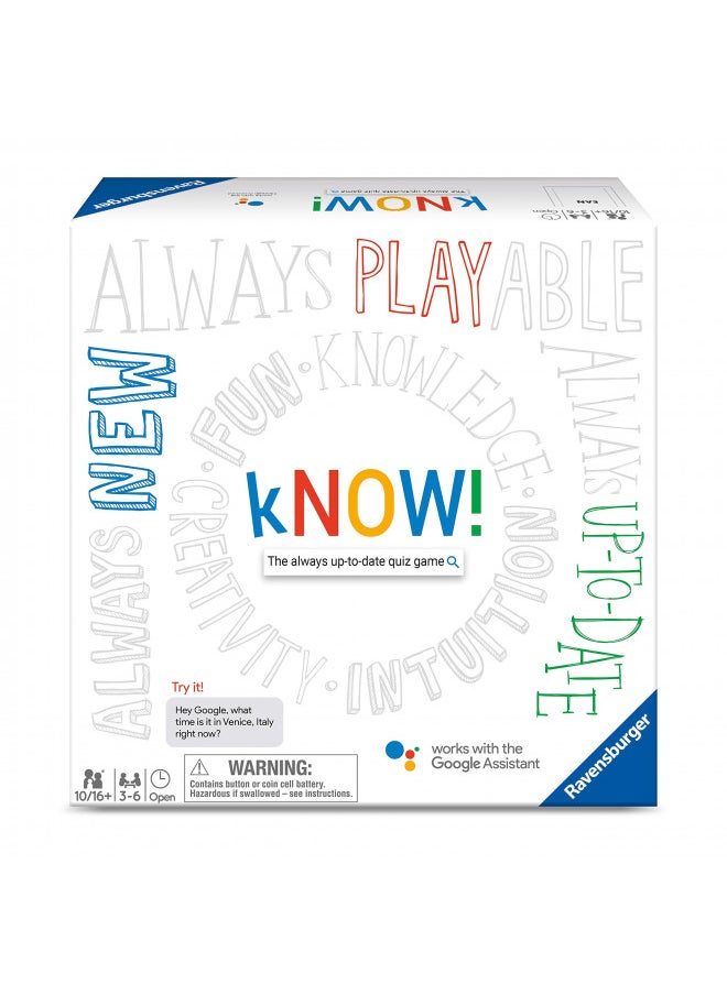 Ravensburger Know Trivia Board Game for Age 10 & Up - The Always Up-to-Date Quiz Game