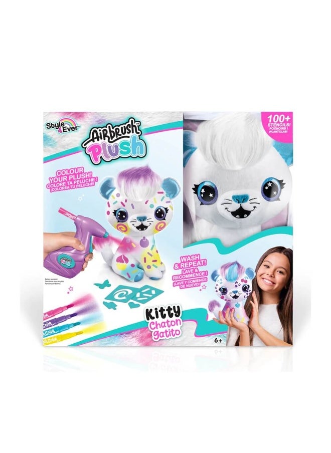 Style4Ever Airbrush Kitty Plush Toy Kit