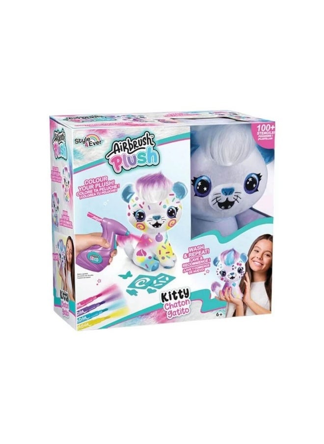 Style4Ever Airbrush Kitty Plush Toy Kit