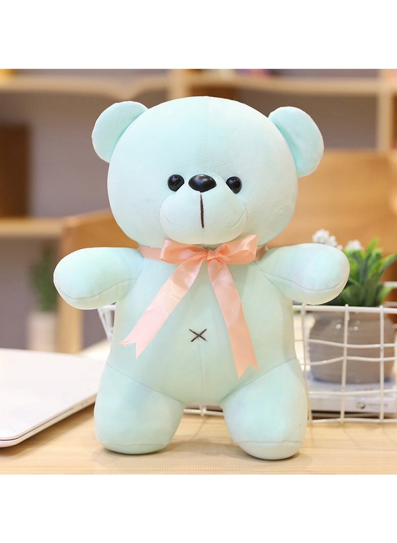 30 CM Cute Bear Plush Toy Soft Stuffed Cartoon Animal Doll For Girls And Boys All Ages Gift（Blue）