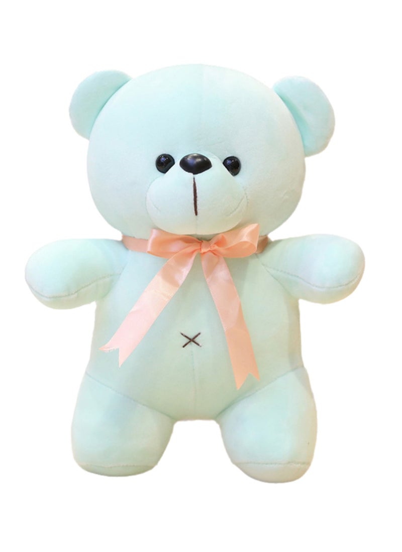 30 CM Cute Bear Plush Toy Soft Stuffed Cartoon Animal Doll For Girls And Boys All Ages Gift（Blue）