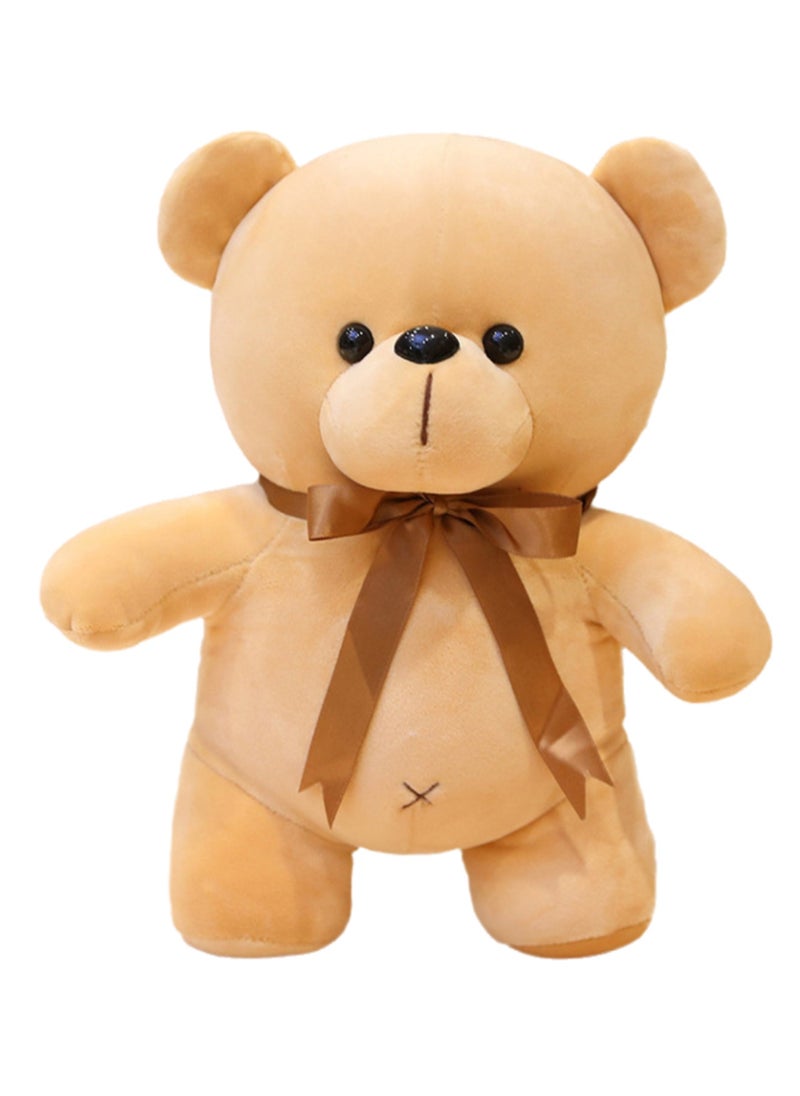 30 CM Cute Bear Plush Toy Soft Stuffed Cartoon Animal Doll For Girls And Boys All Ages Gift（Brown）