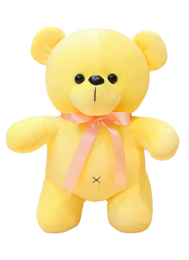 30 CM Cute Bear Plush Toy Soft Stuffed Cartoon Animal Doll For Girls And Boys All Ages Gift（Yellow）