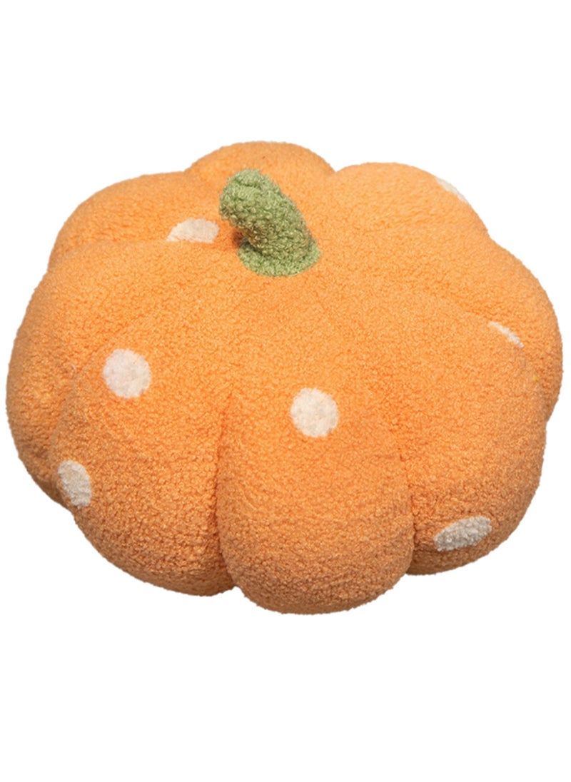 28 CM Creativity Cute Pumpkin Shape Plush Toy Soft Stuffed Cartoon Doll For Girls And Boys All Ages Gift（Orange）