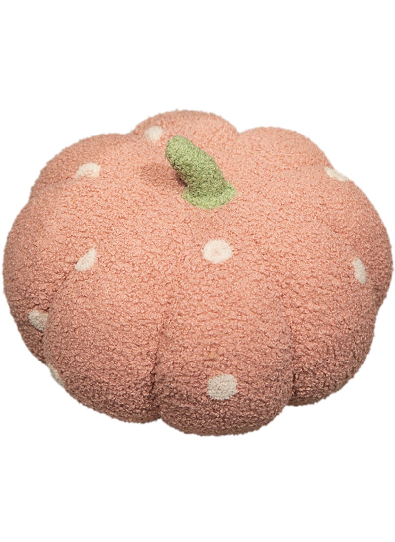 28 CM Creativity Cute Pumpkin Shape Plush Toy Soft Stuffed Cartoon Doll For Girls And Boys All Ages Gift（Pink）