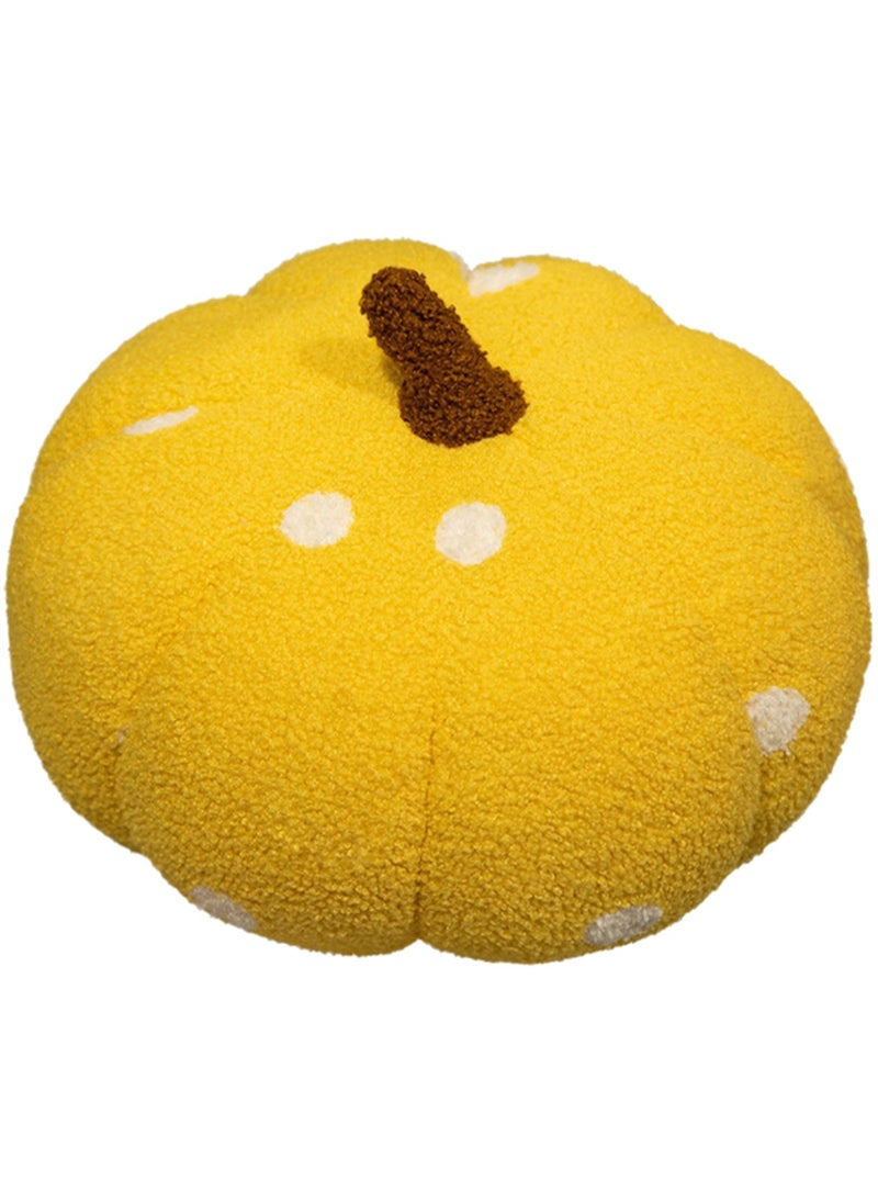 28 CM Creativity Cute Pumpkin Shape Plush Toy Soft Stuffed Cartoon Doll For Girls And Boys All Ages Gift（Yellow）