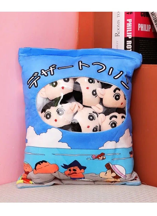 Cute Plush Pillow Removable Stuffed Animal Toy Creative Gift Children's Soft Pillow Room Decoration -(6 Balls Inside)