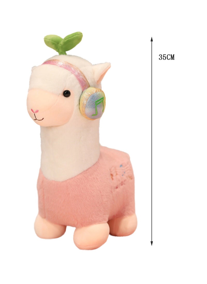 35 CM Cute Alpaca Shape Plush Toy Soft Stuffed Cartoon Animal Doll For Girls And Boys All Ages Gift（Style A）