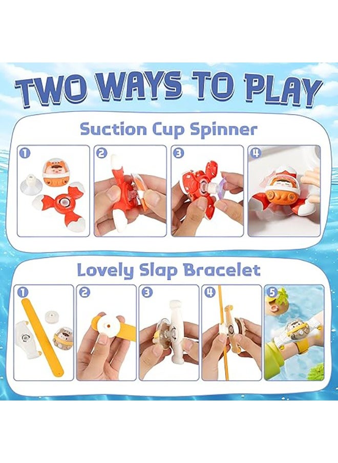 3 Pcs Suction Cup Spinner Toy, Spinner for Babies, Fidget Spinner Bath Toy for Baby 1-5 Year Olds Table & Window Aeroplane Car Travel Essentials Birthday Gifts for Baby High Chair Spinner