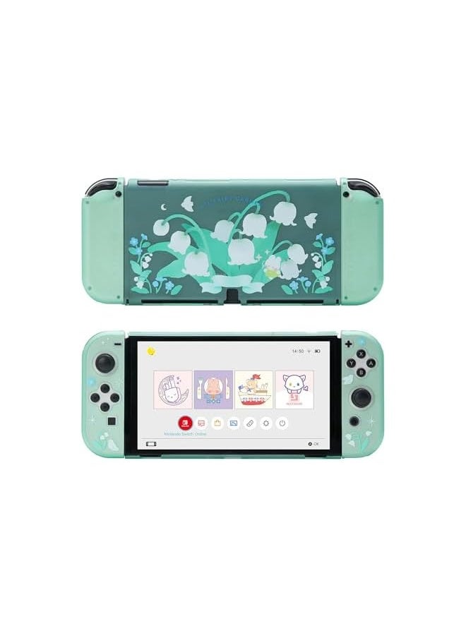 Protective Case for Switch OLED Hard Protective Shell Slim Cover Case Compatible with Switch OLED and Game Console - Lily of The Valley