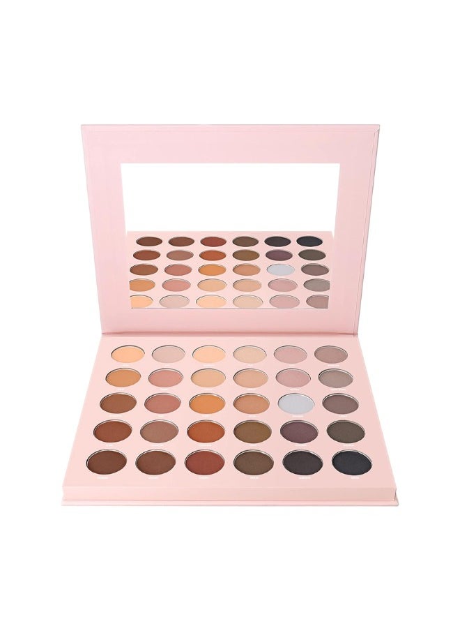 W7 Just Mattes Pressed Pigment Palette - 30 Natural Nude Colours - Flawless Long-Lasting Every Day Vegan Makeup