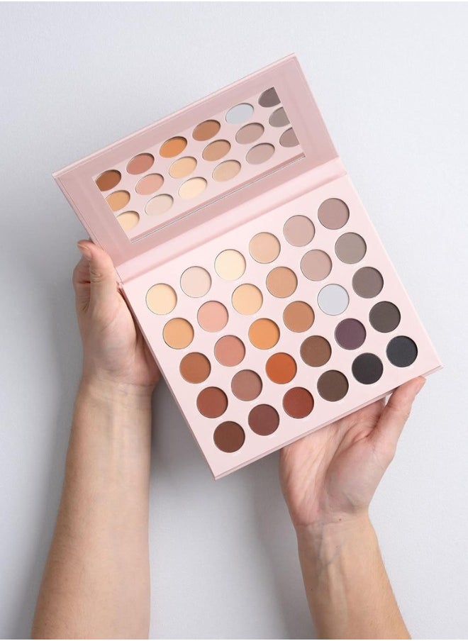 W7 Just Mattes Pressed Pigment Palette - 30 Natural Nude Colours - Flawless Long-Lasting Every Day Vegan Makeup