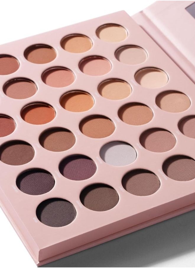 W7 Just Mattes Pressed Pigment Palette - 30 Natural Nude Colours - Flawless Long-Lasting Every Day Vegan Makeup