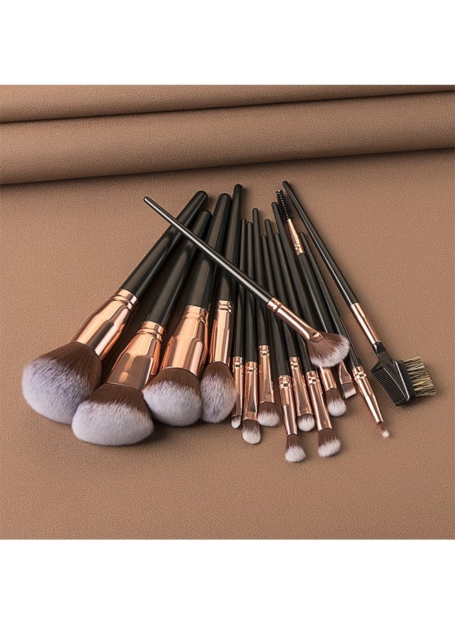 Makeup Brushes Set Eyeshadow Brush High Quality Wood Super Soft Bristles Handle Thickened Aluminum Tube Makeup Powder Foundation Highlighter Concealer Blending Eyebrow Line Spool Set Green 15pcs