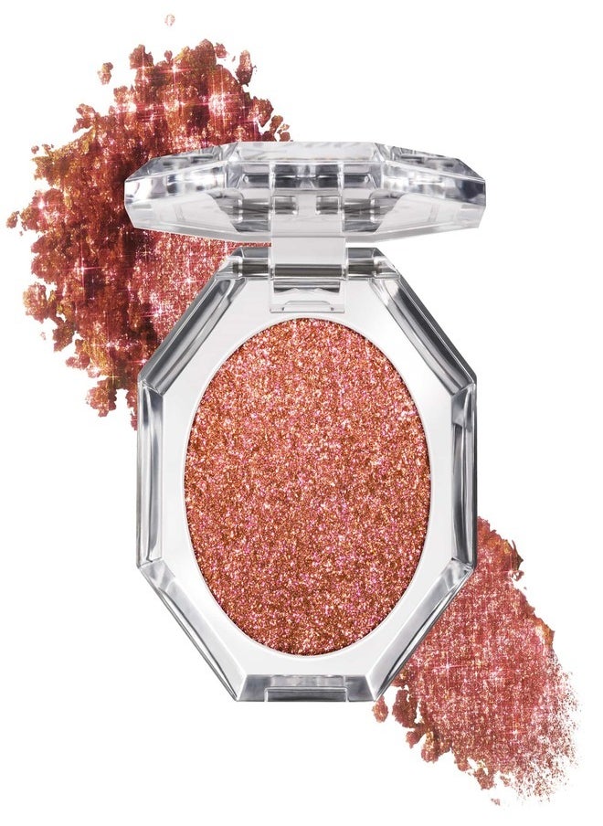 TOO FACED Disco Crush High Shine Glitter Eye Shadow + Face Sparkle Heart Eyes - Shifting Warm Rose Gold Sparkle 1.5g