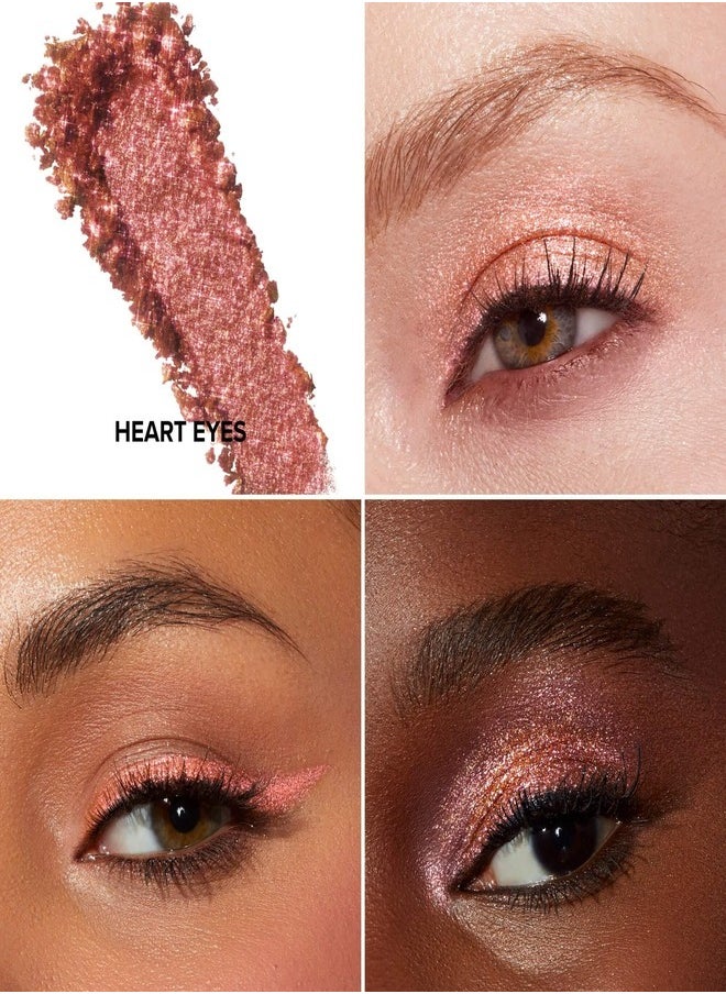 TOO FACED Disco Crush High Shine Glitter Eye Shadow + Face Sparkle Heart Eyes - Shifting Warm Rose Gold Sparkle 1.5g