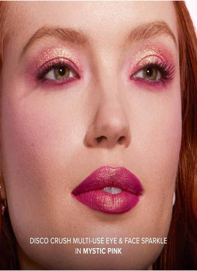 TOO FACED Disco Crush High Shine Glitter Eye Shadow + Face Sparkle Mystic Pink - Petal Pink With Gold Sparkle 1.5g