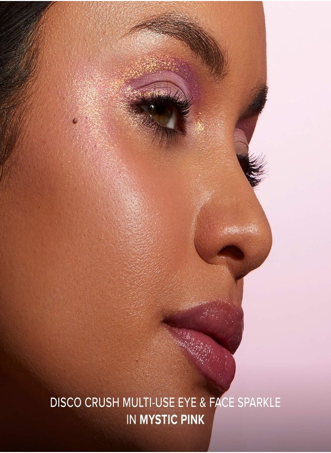 TOO FACED Disco Crush High Shine Glitter Eye Shadow + Face Sparkle Mystic Pink - Petal Pink With Gold Sparkle 1.5g