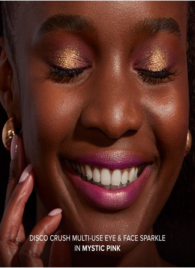 TOO FACED Disco Crush High Shine Glitter Eye Shadow + Face Sparkle Mystic Pink - Petal Pink With Gold Sparkle 1.5g