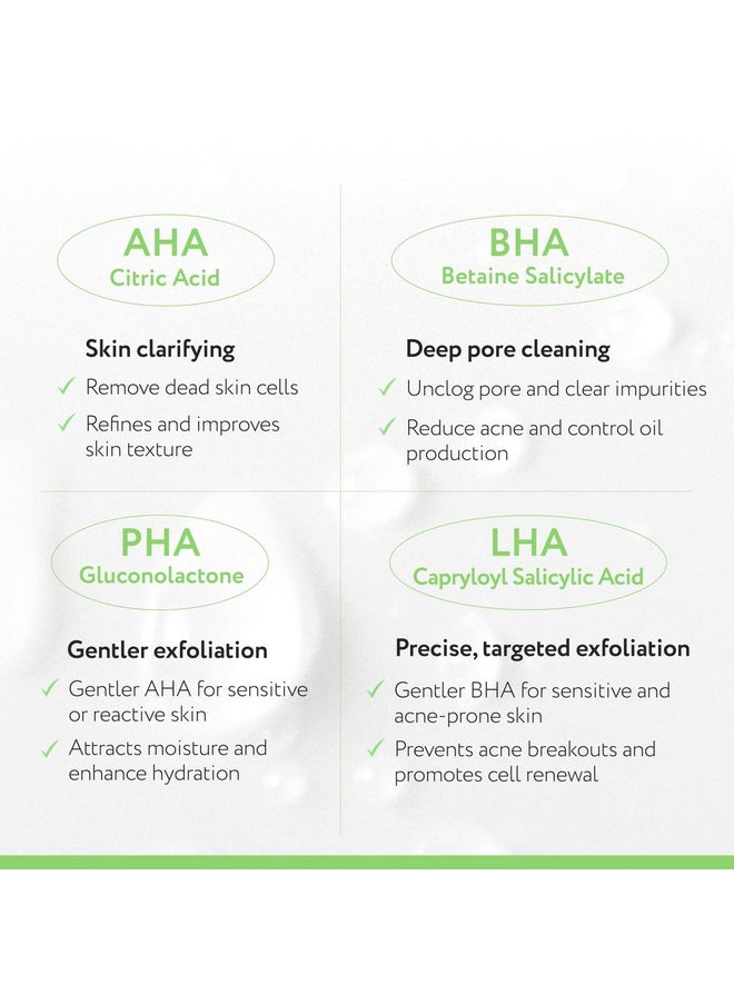 Aha/Bha Toner 160Ml 5.41 Fl Oz | Clarifying & Refining | Pore Care, Gentle Exfoliation | Aha Bha Pha Lha | For Oily, Sensitive Skin | Vegan Korean Skincare