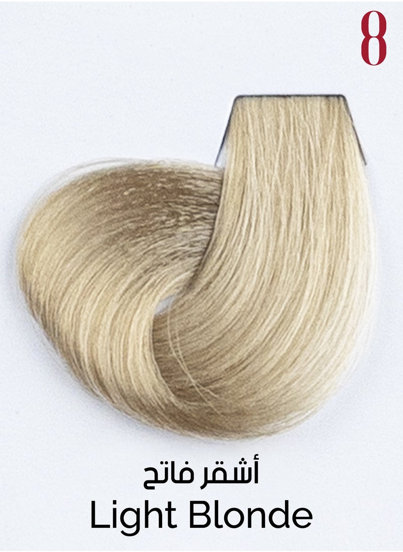Ve Beauty Care Hair Color Cream 8 Light Blonde with Avena Protein 100ML